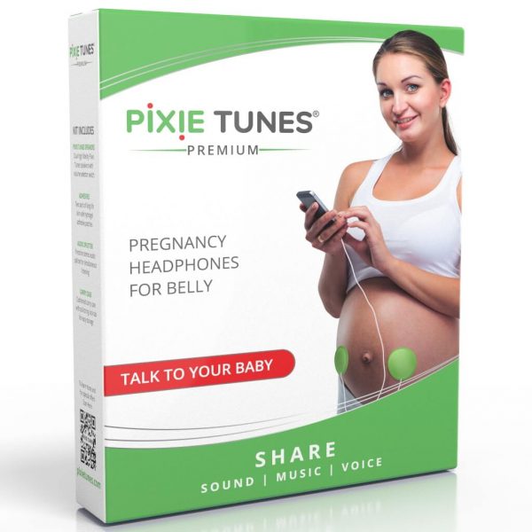 Baby Bump Headphones - Pregnancy Belly Speakers For Playing Music To Baby In Womb, Type C & 3.5mm Compatible
