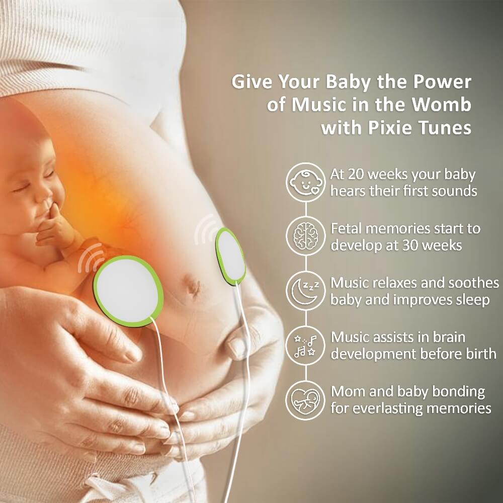 Pixie Tunes #1 Award Winning Baby Bump Headphones & Pregnancy Speakers
