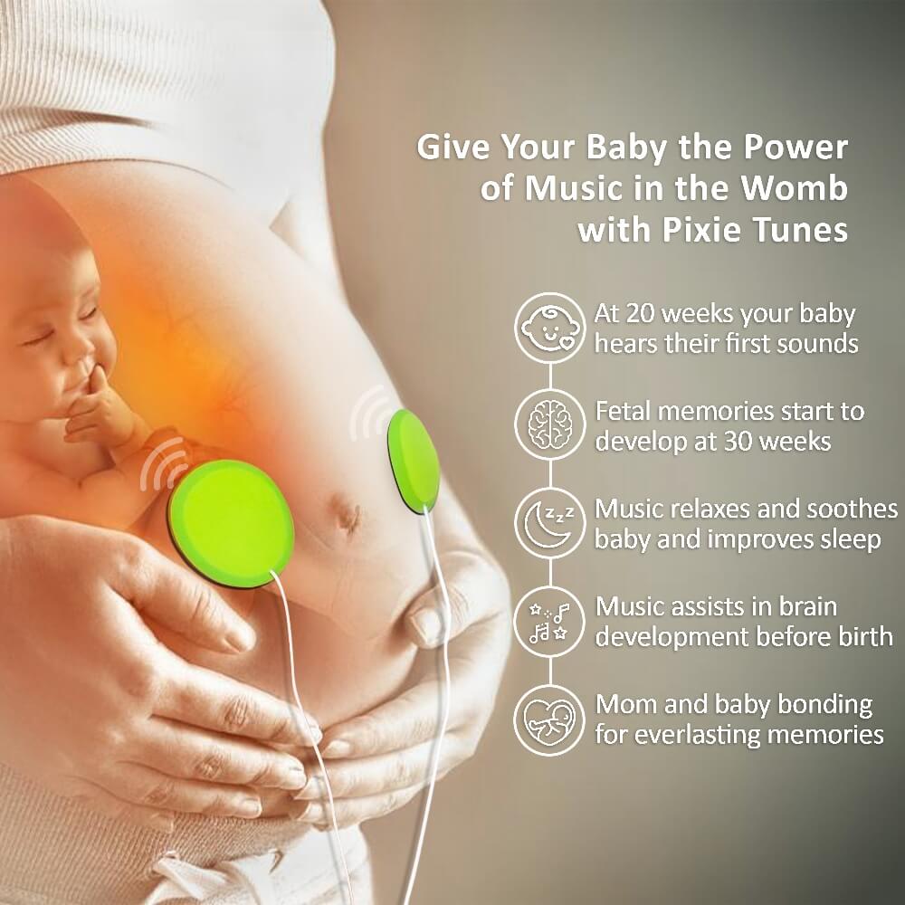 Pixie Tunes #1 Award Winning Baby Bump Headphones & Pregnancy Speakers